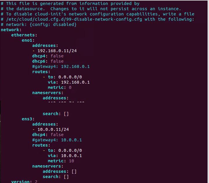 문의답변 - [기술/OS] ubuntu18.04에서 네트워크 설정이 변경된 것 같습니다. netplan을 통해 다중 NIC에 ...